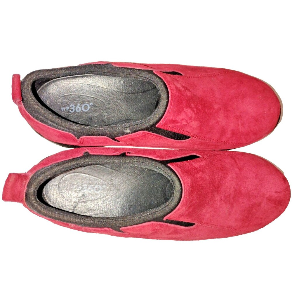 Hush Puppies Women’s Red 360 Leather Slip On(Size 6.5W) Sporty Super comfy Cute